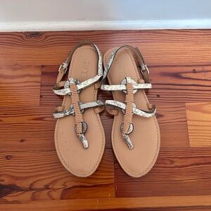 GROO Snake Print Sandals